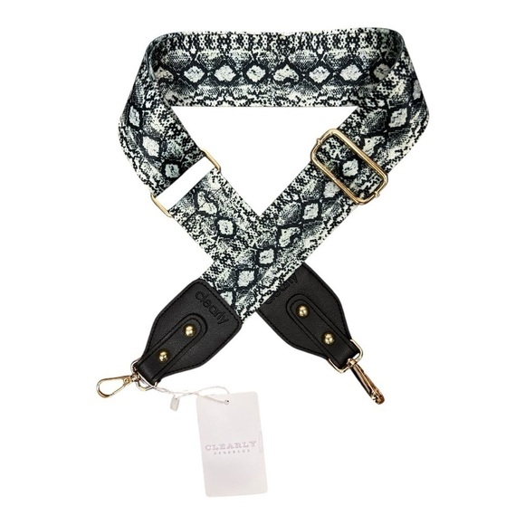 Clearly Handbags Cobra Print Strap NWT - Picture 1 of 6